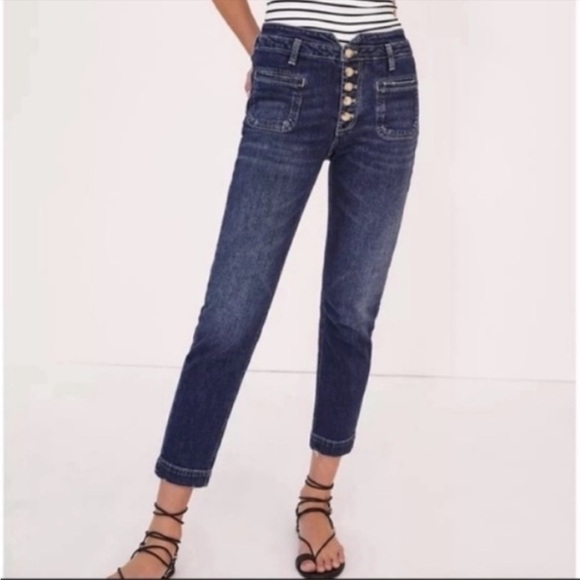 ANTHROPOLOGIE Pilcro Button Fly High Rise Jeans Size 26 Tall NWT - Picture 4 of 6